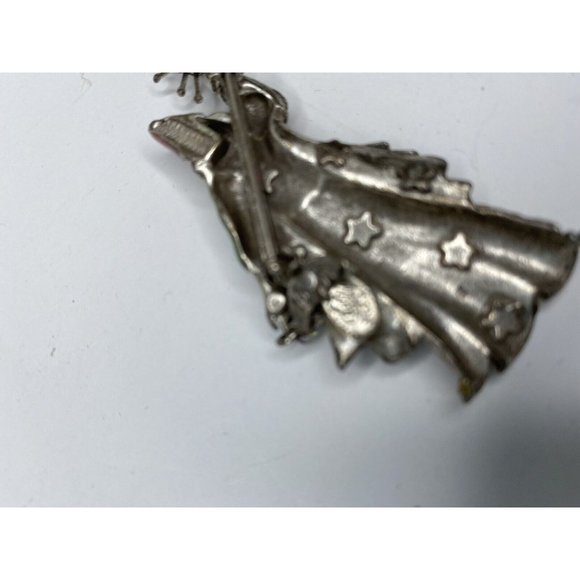 Kirk's Folly Merlin Pin Brooch Wizard Silver Tone Sorcerer Moon Stars Lizzard - Picture 7 of 8